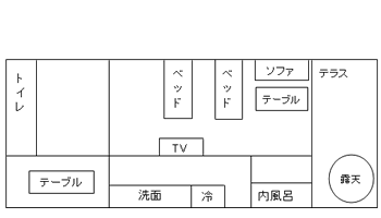 月光の間 間取図