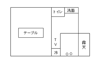 月光の間 間取図
